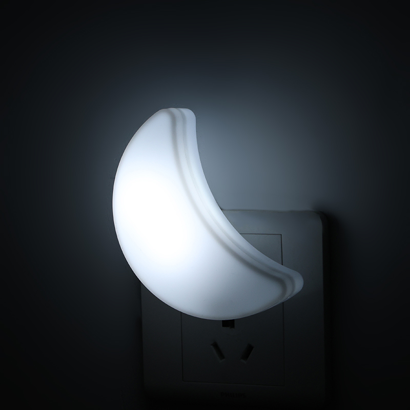 Steker Lampu Malam Bulan Sabit dengan Sakelar Toggle