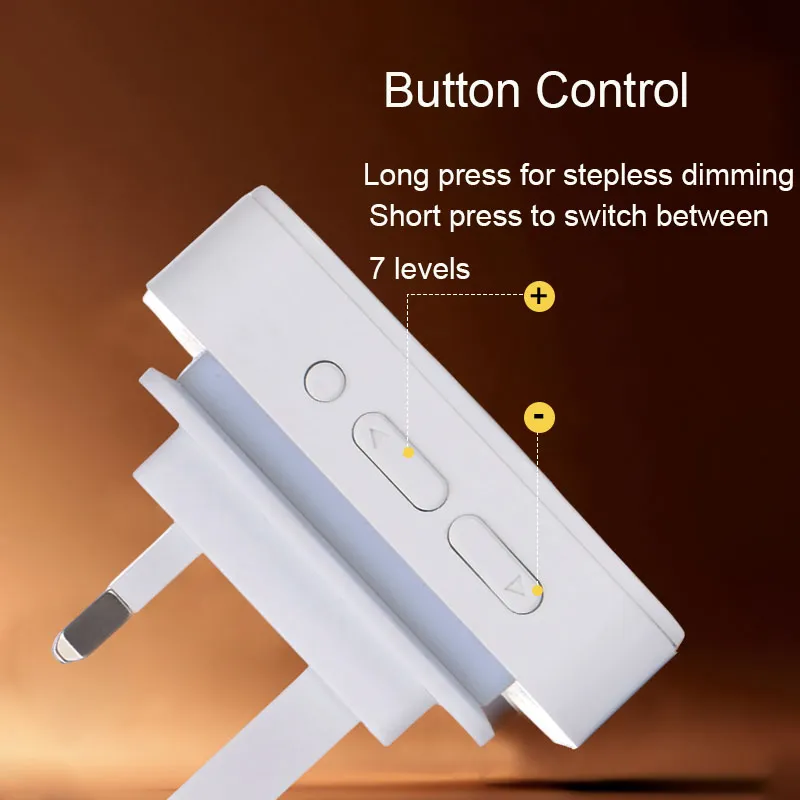 UK-Plug 16 Bulbs Square Sensor Night Light Plug